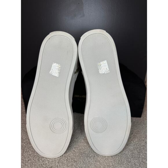 Zadig & Voltaire NEW High Flash White Size 10 With Dust Bag Zip High Top ZV1747 - Picture 8 of 15